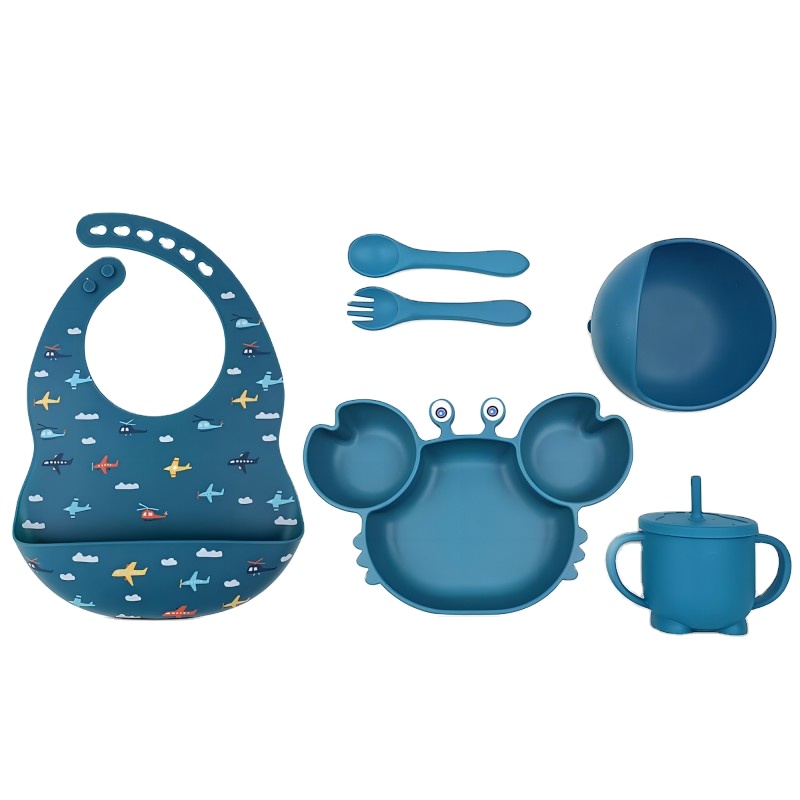 Food Grade Kids Infant Baby Silicone Feeding Sets